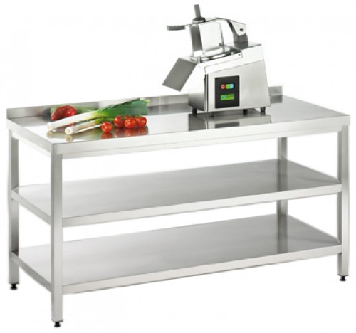 Table de travail, 400X600X850 mm, acier inoxydable 1.4301