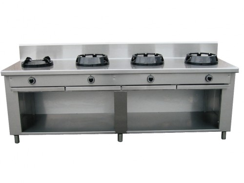 China range, gas, 2400x700x850 mm
