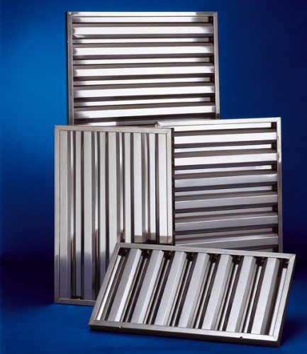 Labyrinth anti-fat filter, 400x500x25 mm, made of CNS 18/10