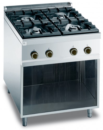 4 BURNER GAS COOKER ON CABINET
