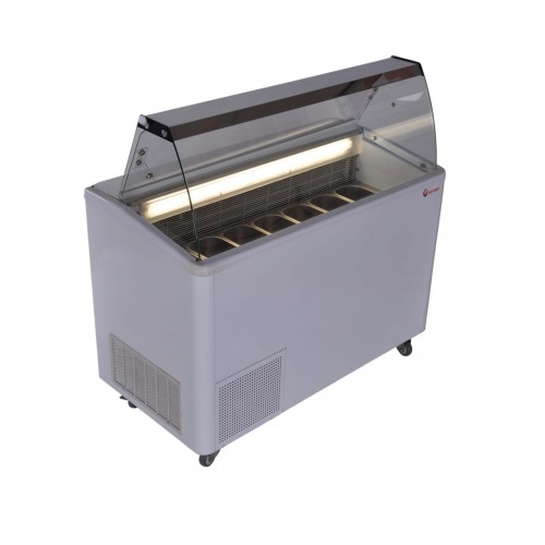 Ice cream display unit with static cooling, 670x1194x1315 mm
