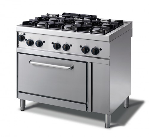 Range gas with 6 burners and gas oven