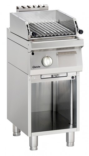Lava rock grill, gas, 700, W400, open base unit