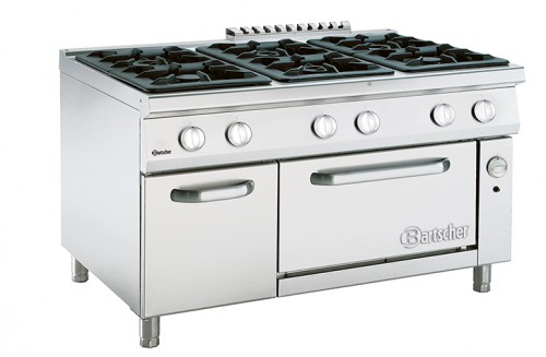 Gas stove 900, W1350, 6 Burners, gas oven