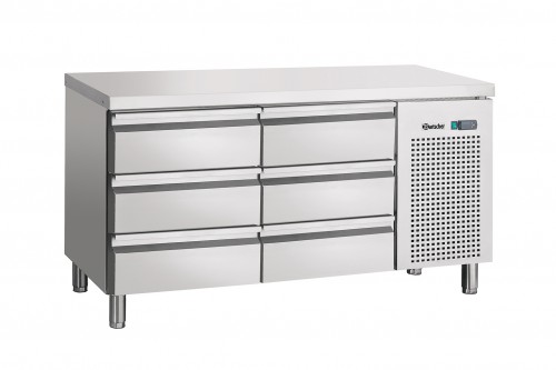 Refrigerated counter ventilated, 6 drawers