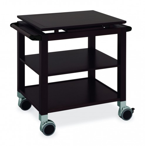 Wood trolleys - wengé finish - 3 shelves