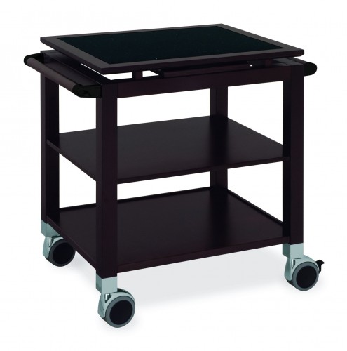 Wood trolleys - wengé finish - 3 shelves