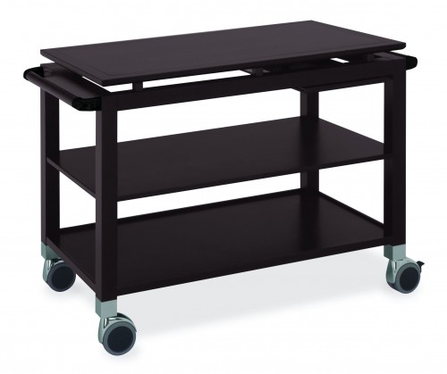 Wood trolleys - wengé finish - 3 shelves