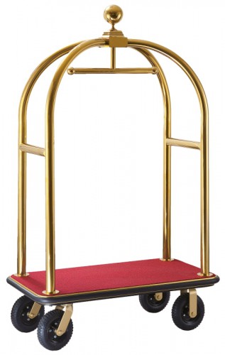 Hotel Luggage Trolley (gold coloured steel)
