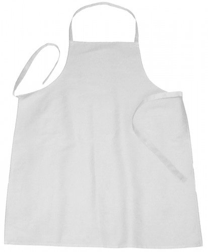 Tablier à bavette blanc 
