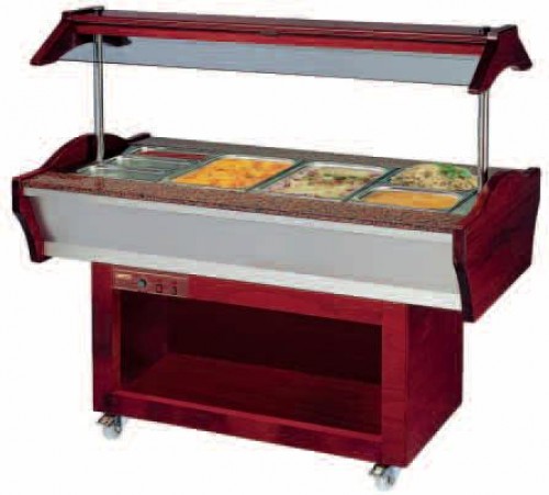 Buffet chauffante Modèle AMINA Acajou